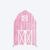 Lofaris Pink Wooden Farm House Barn Door Arch Party Backdrop